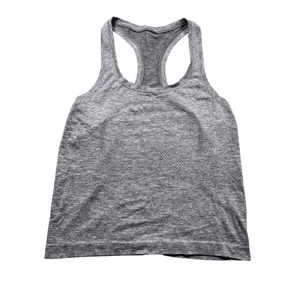 Lululemon Tank Womens 6 Gray Seamless Racerback Athletic Top